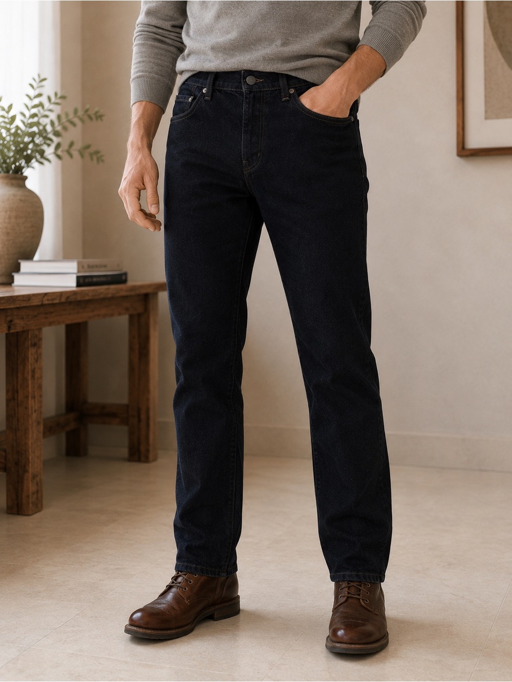 J Brand Men's Straight Jeans in Dark Indigo